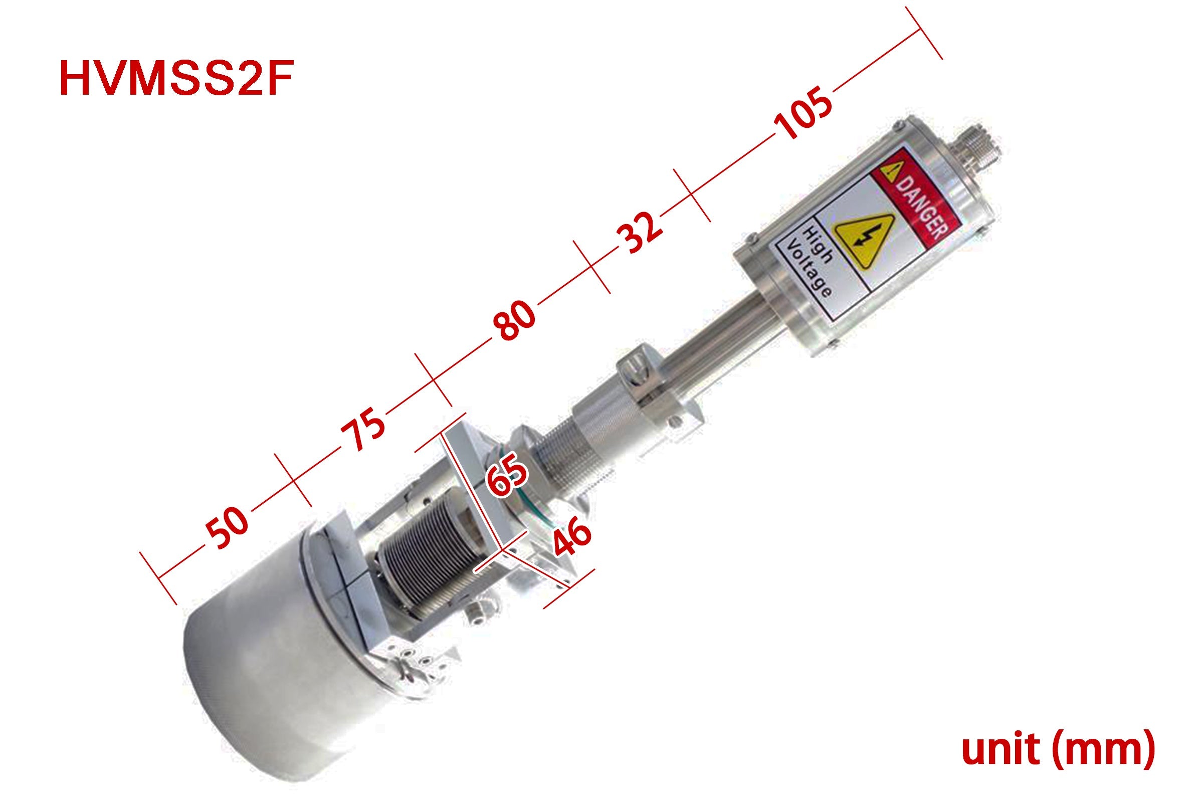 2" High Vacuum Magnetron Sputter Source with Flexible Head & Quick Connector - HVMSS-SPC-2F