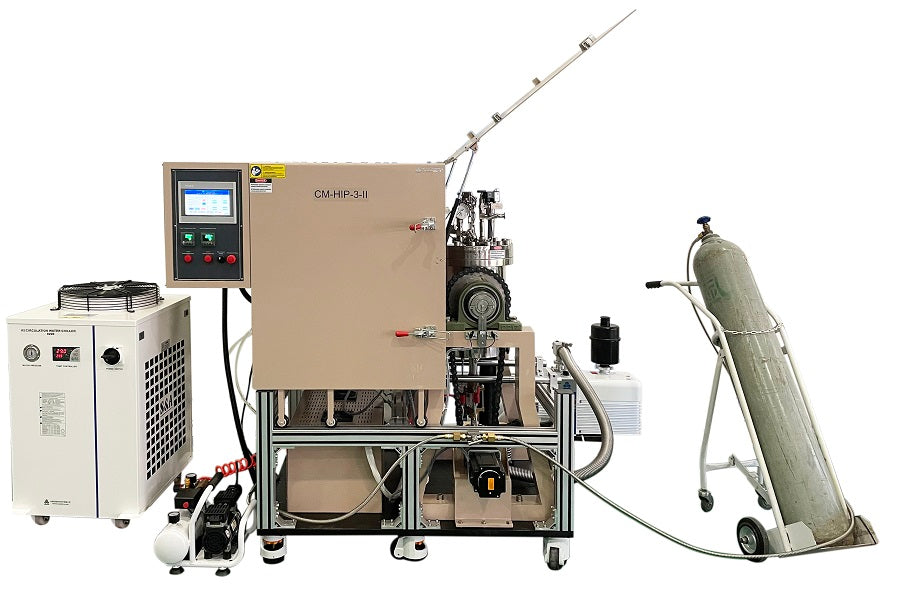 1200°C Max. Swingable Dual Heating-zone High Pressure Furnace -10 MPa for GaN Crystal Growth - CM-HIP-2-II