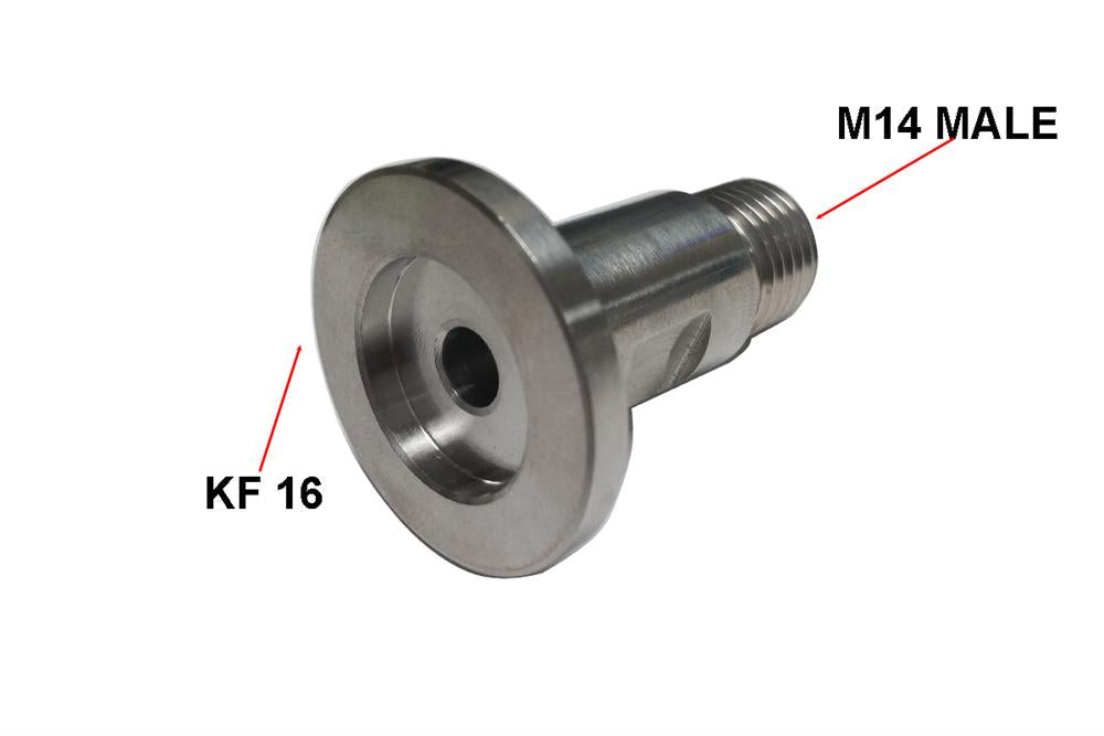 Adapter KF-16 to Thread Size Fitting (To Welch Vacuum Pumps) - KF16