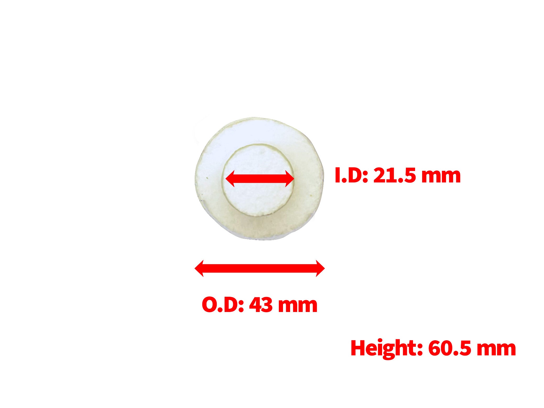 Alumina Foam Block: 21.5 mm Diameter (T-shape) for 1" Hybrid Furnace-FTB22