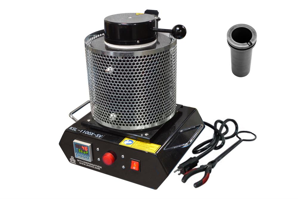 1100C Compact Crucible Melting Furnace w/ Programmable Controller - KSL1100XSV
