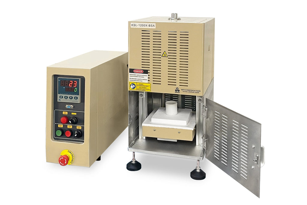 1200℃ Compact Automatic Bottom Loading Furnace ( L6 x W6 x H7 ") with Precision Controller - KSL-1200X-BSA
