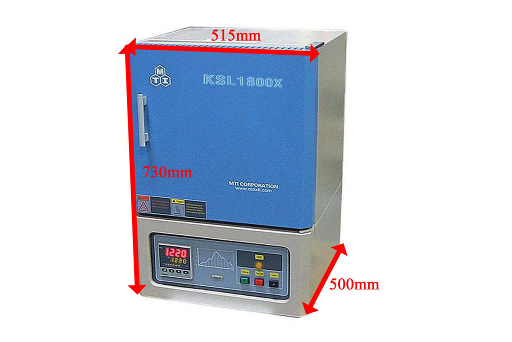 1800°C Bench-Top Muffle Furnace (6x6x6", 3.6L) w/ Kanthal Super-1900 Heating Elements - KSL-1800X-KA
