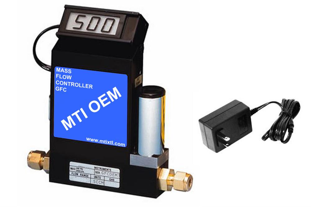 Precision Mass Flow Controller with Digital Display & Aluminum Body 0 - 2 L/min - MFC-GFC-LD