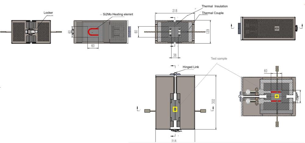 1350°C Mini Split Furnace with Programmable Controller for Hi-Temperature Tensile Machine - MSF-1350-60