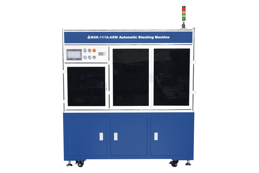 Automatic Stacking Machine with Functions of Taping and Cell Collection for Pouch and Prismatic Cells up to 160x100 mm - MSK-111A-ARM
