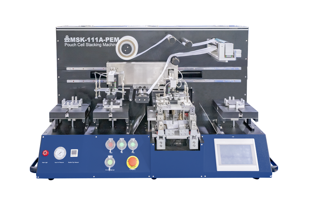 Large Automatic Pouch Cell Stacking Machine with Hybrid Stacking Modes (Max.200 mm L x 150 mm W), Glovebox Compatible - MSK-111A-PEM