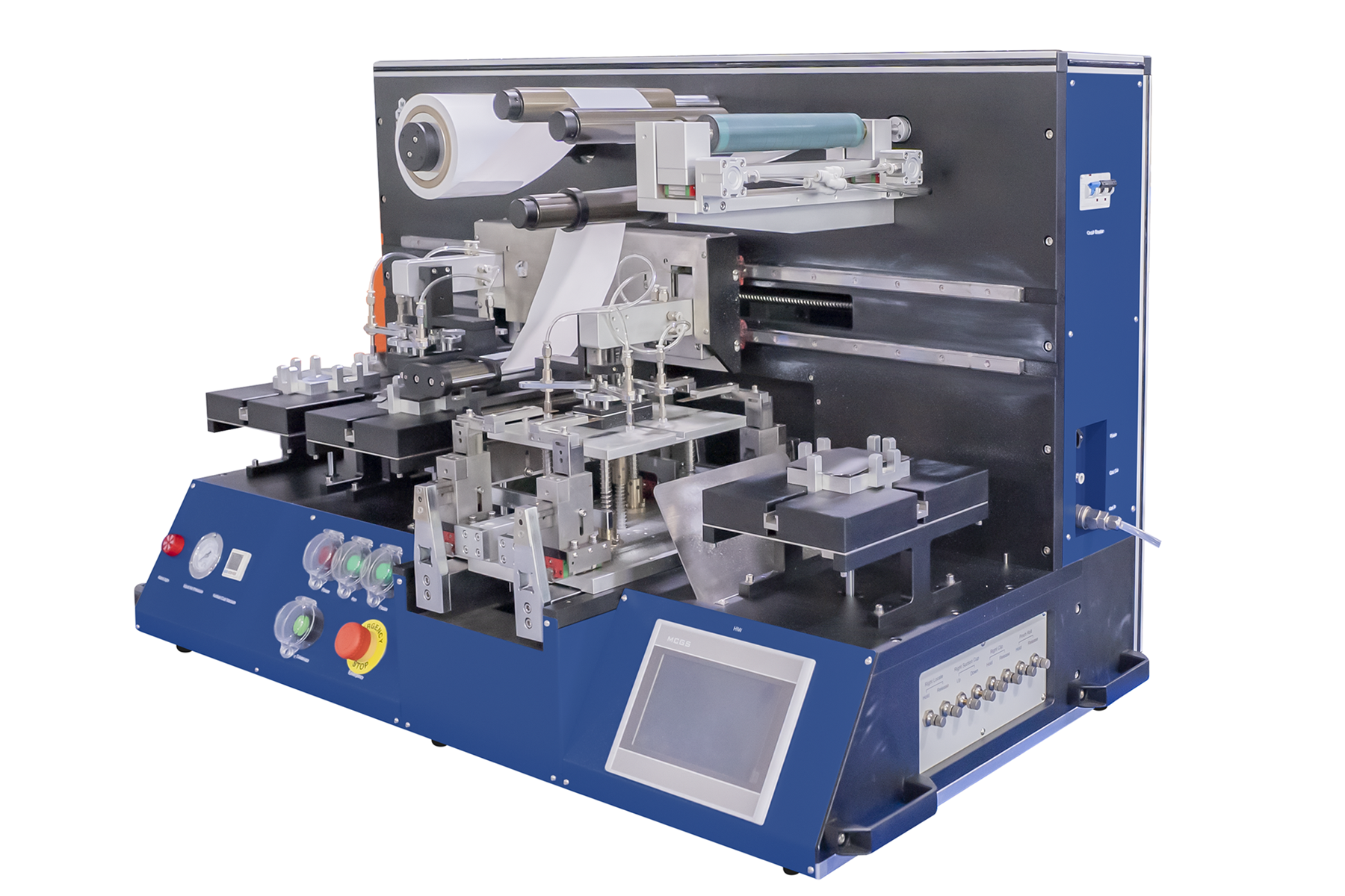 Large Automatic Pouch Cell Stacking Machine with Hybrid Stacking Modes (Max.200 mm L x 150 mm W), Glovebox Compatible - MSK-111A-PEM