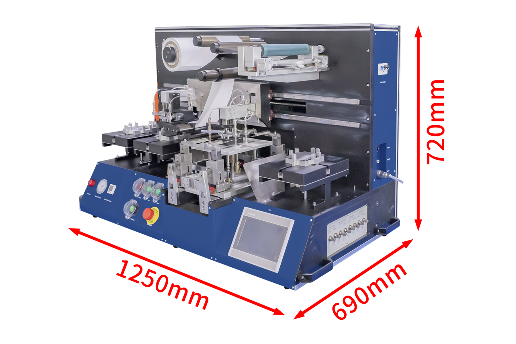 Large Automatic Pouch Cell Stacking Machine with Hybrid Stacking Modes (Max.200 mm L x 150 mm W), Glovebox Compatible - MSK-111A-PEM