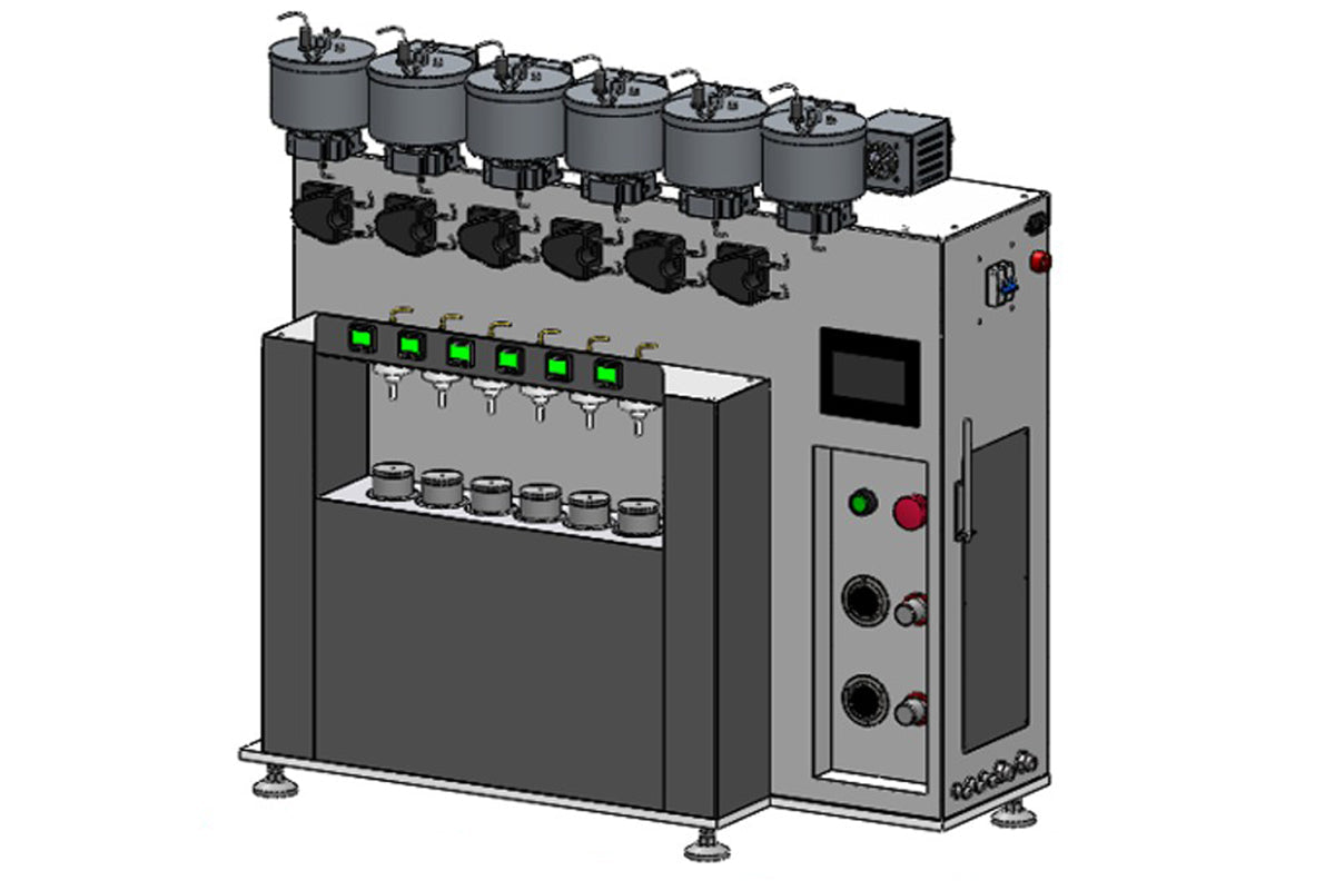 High-Throughput Six-Channels Vacuum Electrolyte Injection System for Cylindrical Cells - MSK-113-SVM-CNSD