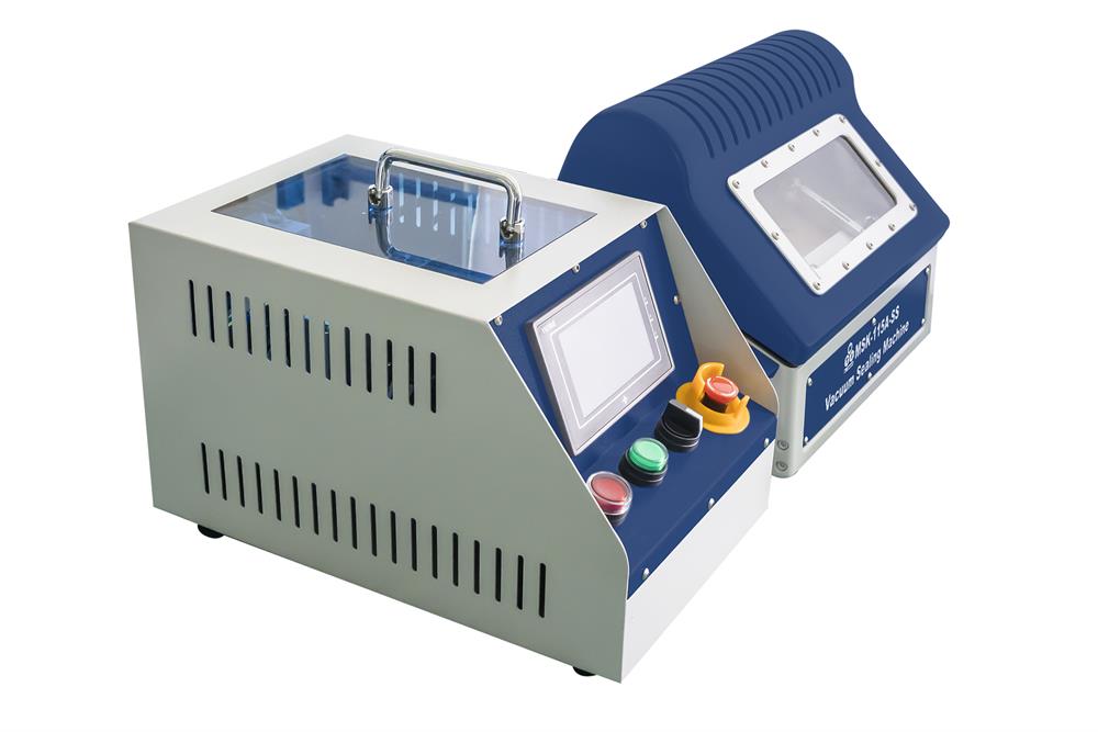 Mini 4-in-1 Vacuum Sealer for Pouch Cell (100x100x12 mm Max.) Antechamber Acceptable - MSK-115A-SS