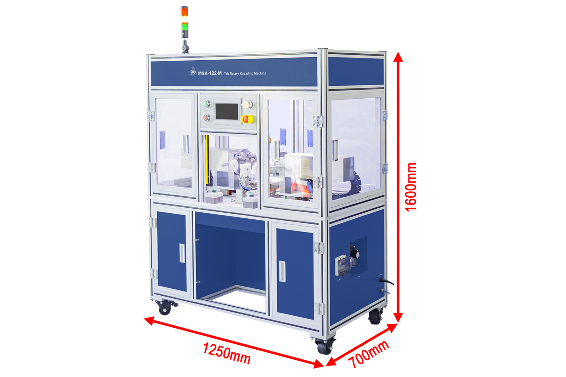 Mechanical Kneading Machine for Large Cylindrical Cells with Tabless Structures (L: 65-150 mm,  D: Φ18-Φ60mm) - MSK-122-M