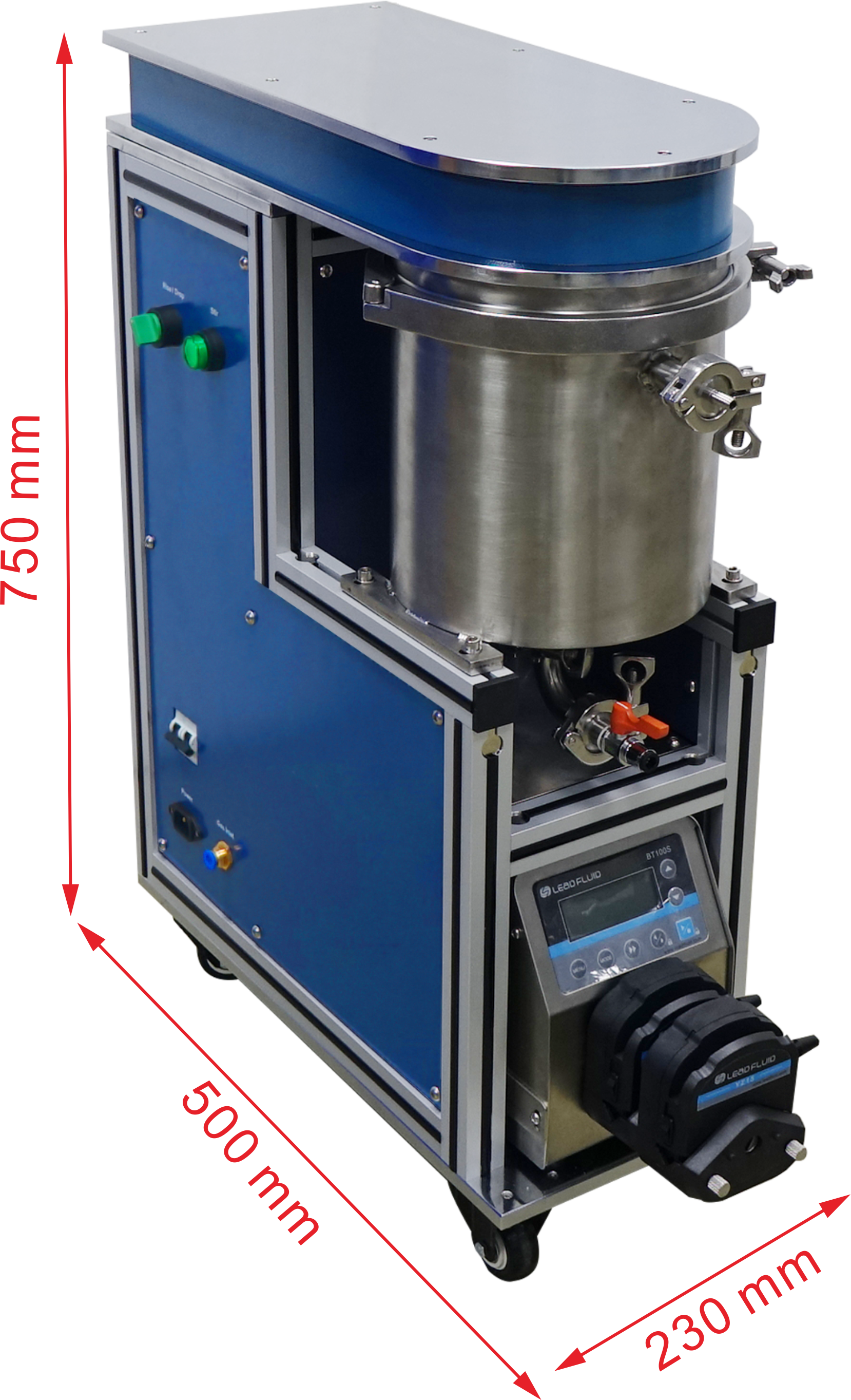 5L Slurry Feeder with Peristaltic Pump for R2R Blade & Microgravure Coating-MSK-156-E