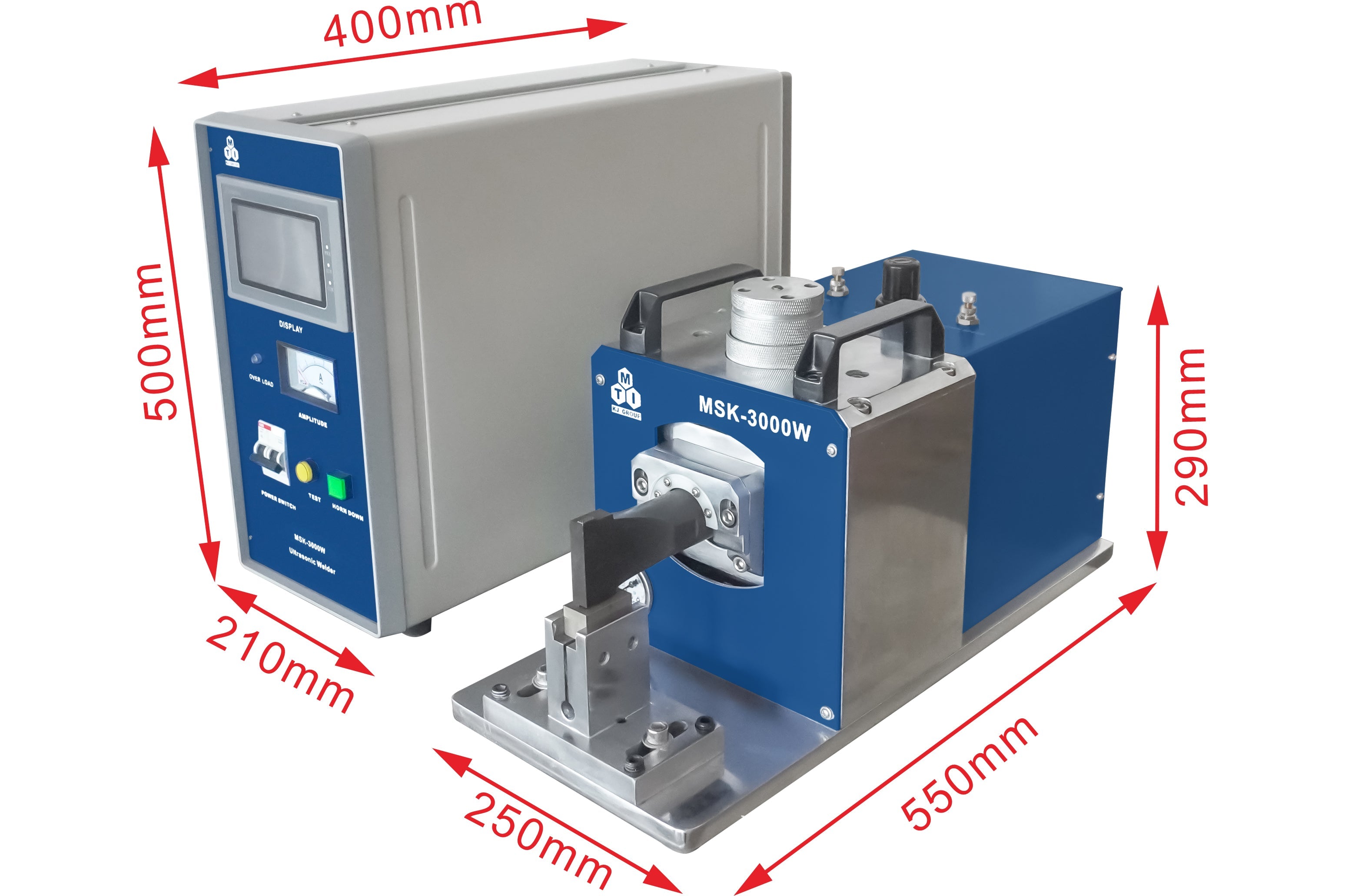 Desk-Top 3000W Ultrasonic Metal Welder with Touch-Screen Digital Controller, 20KHz - MSK-3000W