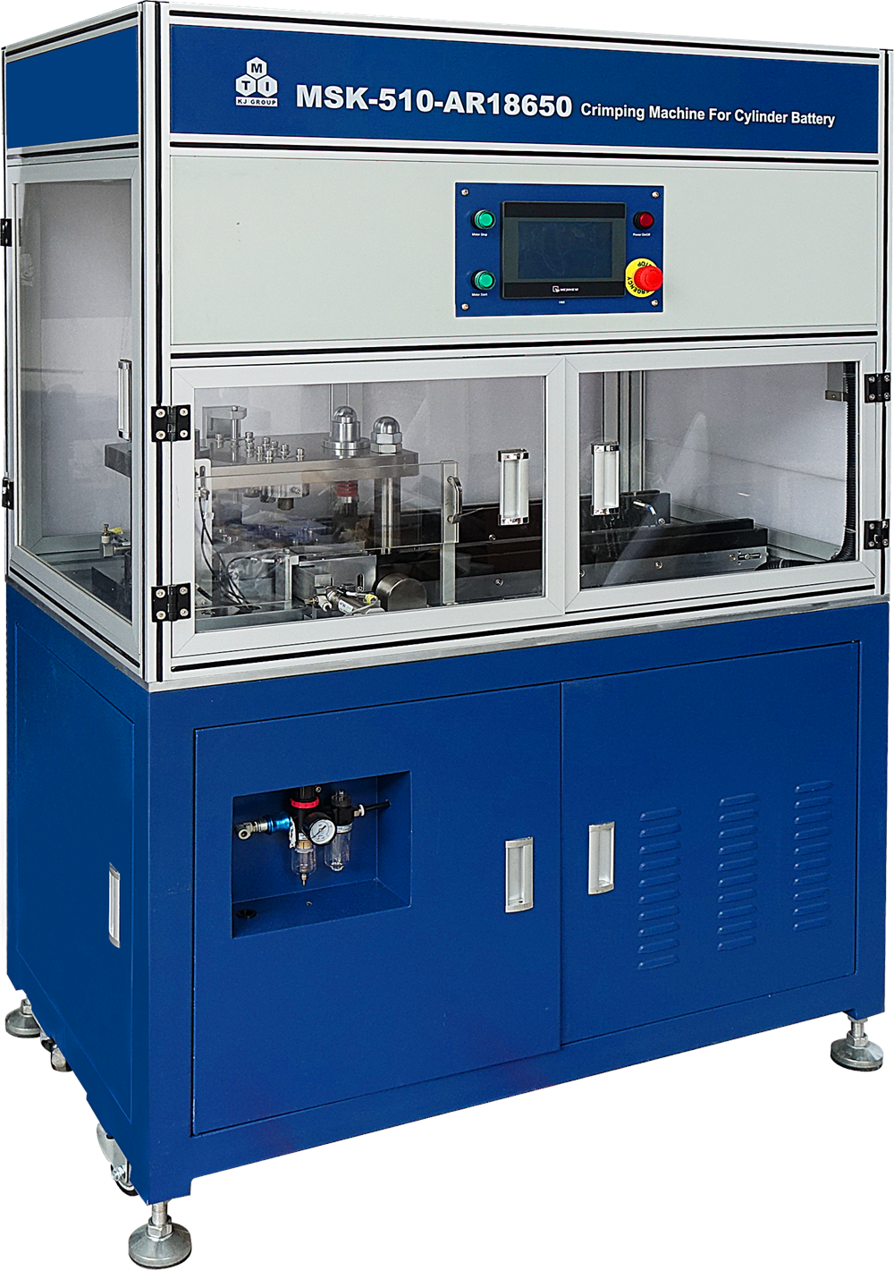 Floor-stand Auto Crimper for Batch Processing of Cylindrical Battery Casings - MSK-510-AR18650
