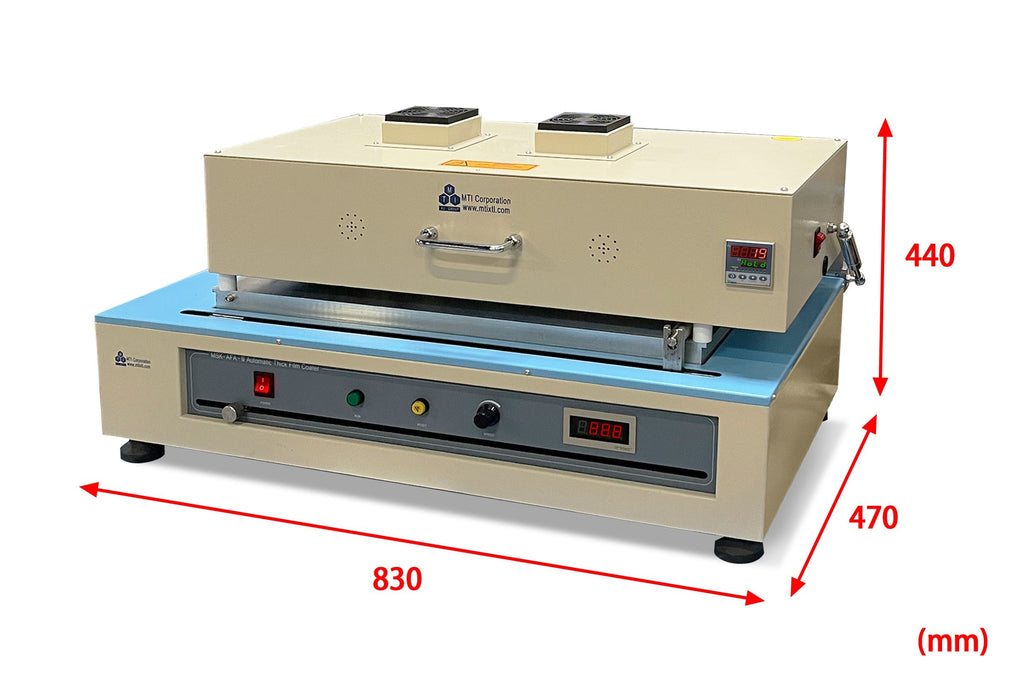 120°C Max. Film Coater w/ Vacuum Bed (12"Wx24"L) and Rapid Infrared Heating Cover & 250mm Doctor Blade-MSK-AFA-IIVCIR