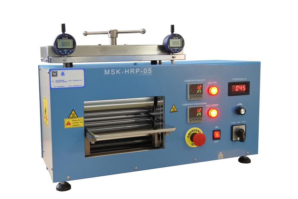 250°C 200mm Width Hot Rolling Press with 10 mm Adjustable Gap - MSK-HRP-05