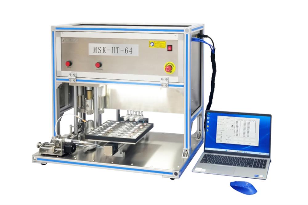16 Channels High Throughput Coin Cell Crimping Machine (Ar Gas Glovebox Compatible ) - MSK-HT-64