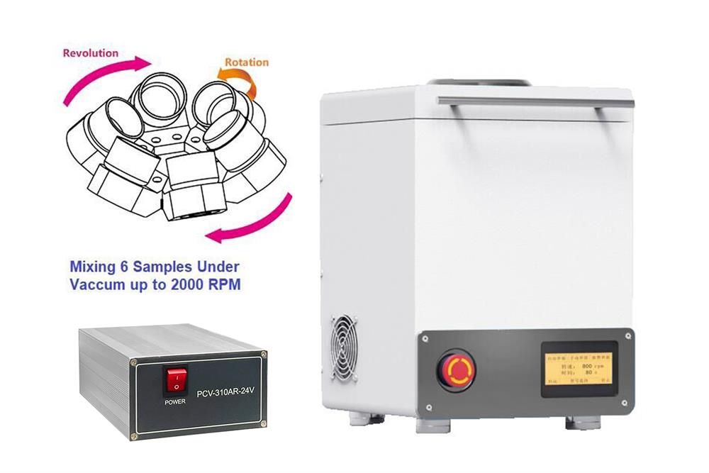 Six Containers (30mL) Hi-Throughput Vacuum Planetary Centrifugal Mixer ...