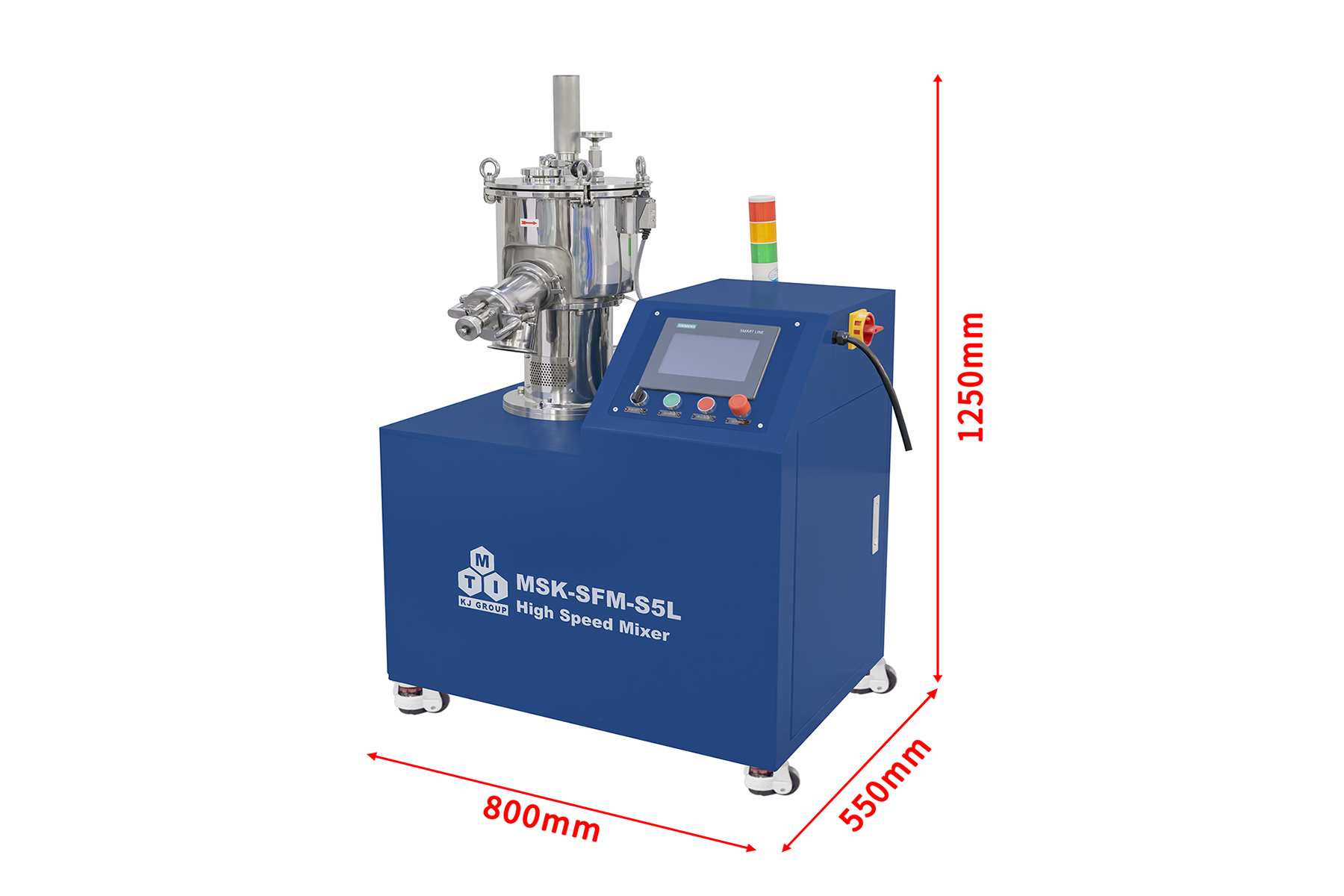 High Speed Mixer & Dispenser with Water Cooling Function for Dry Electrode Battery (Max. 6000 rpm, 5 L)  - MSK-SFM-S5L