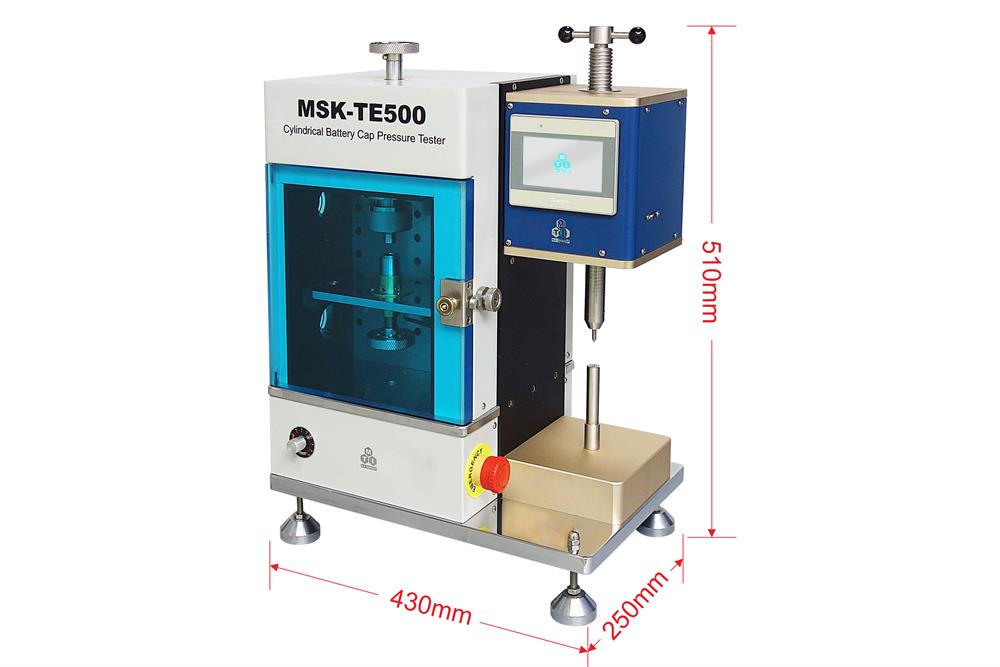 Cylindrical Battery Cap Pressure & Leak Tester - MSK-TE500