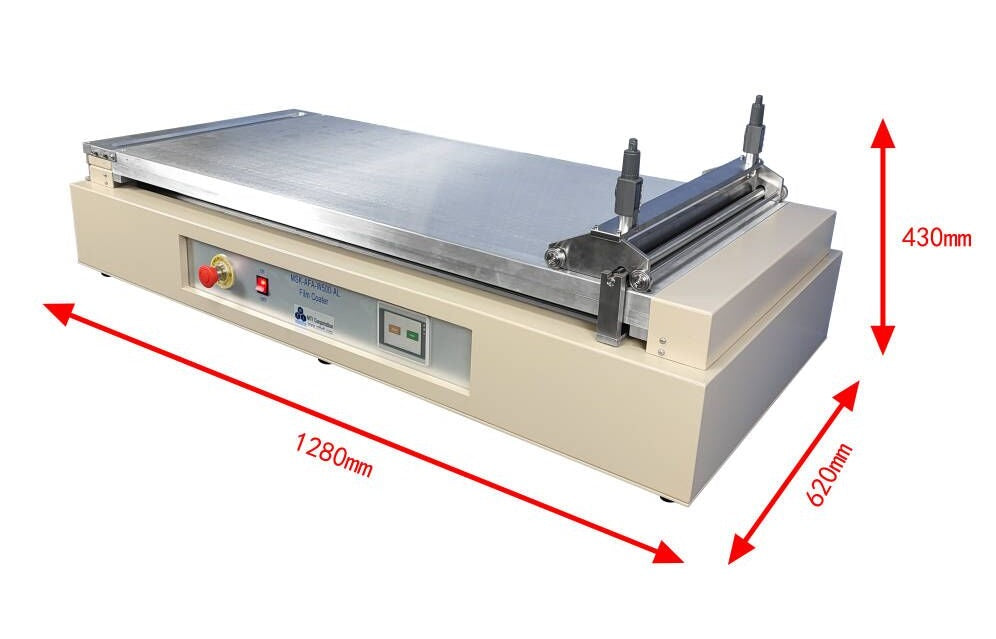 500mm-wide Tape Casting Sheet Coater (20"W°43"L) w/ Optional 120°C Vac. Bed & Doctor Blade or Slot Die - MSK-AFA-W500-AL