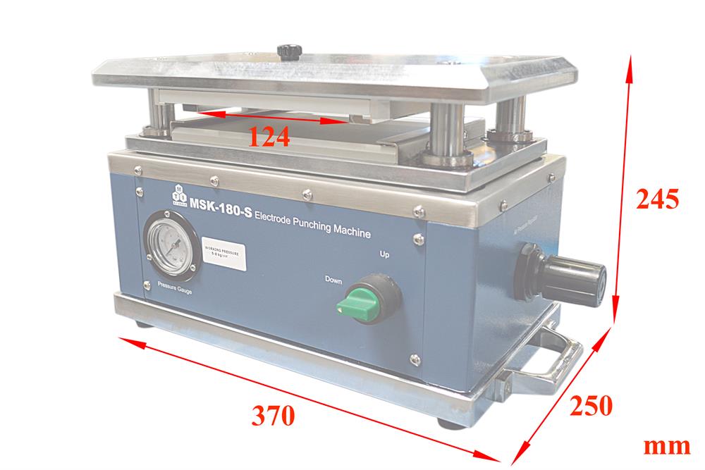 Hi-Throughput Pneumatic Disk Cutter with 15 & 19 mm Die for Coin Cell Separator & Electrode - MSK-180SC