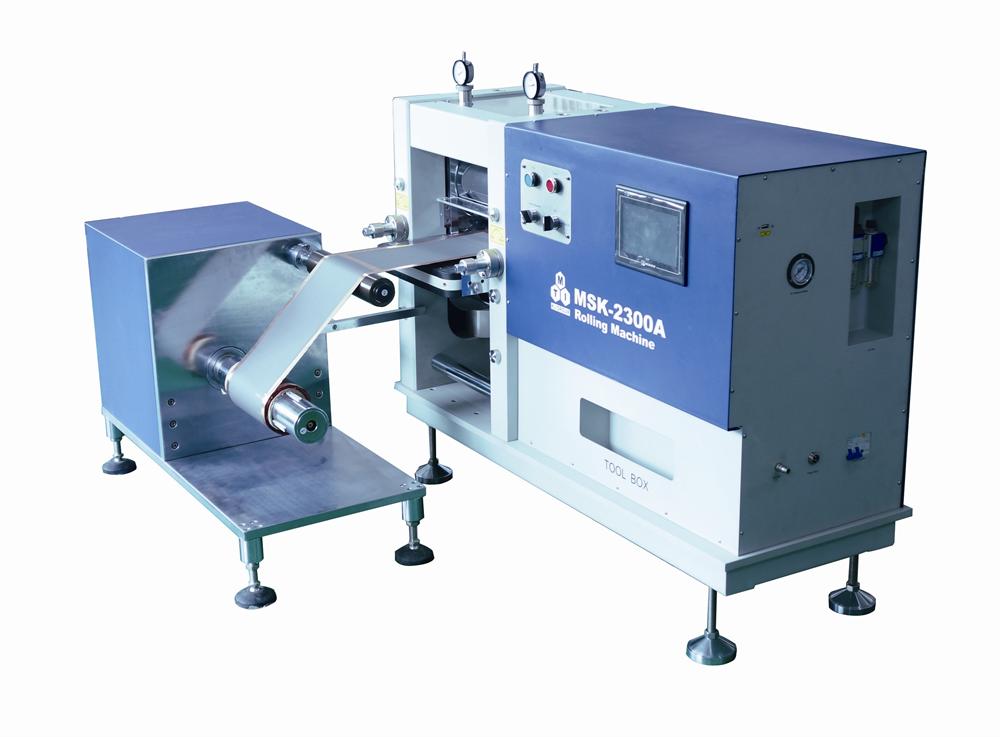 25T R2R Pressure Controlled Rolling Press ( 300mm Width) for Battery Electrodes - MSK-E2300B