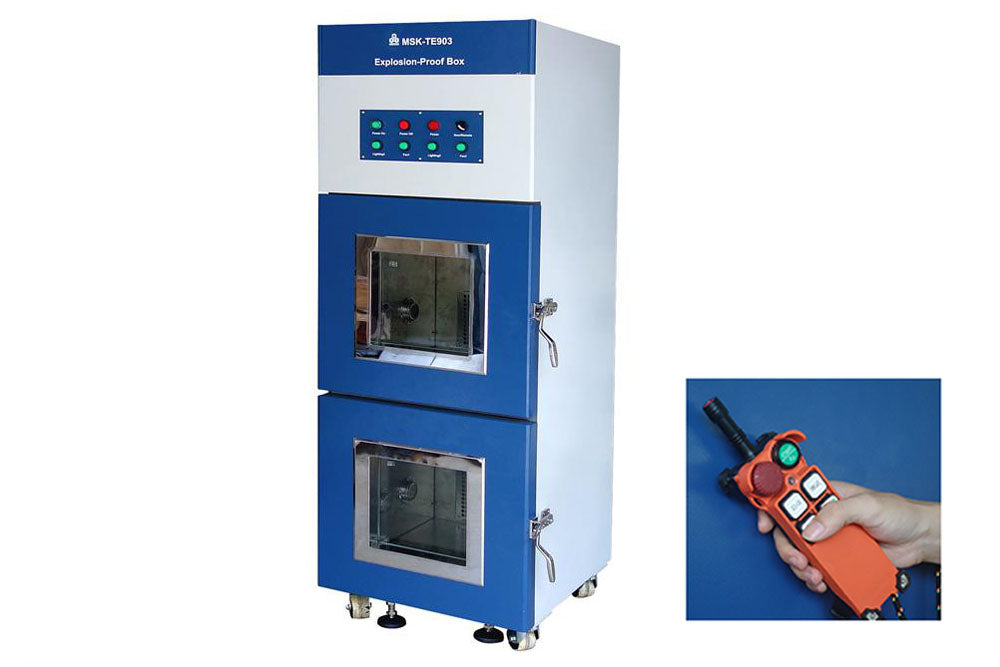 Dual Explosion-Proof Box for Battery Safety Test ( 20"x20"x20", 125L, UN38.3.4.7 & 8 ) - MSKTE903