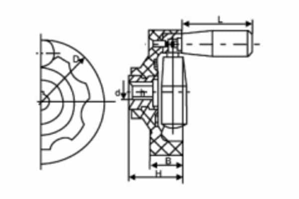Inner corrugation hand wheels for YLJ24-60, MTI-YLJ24-WHEEL