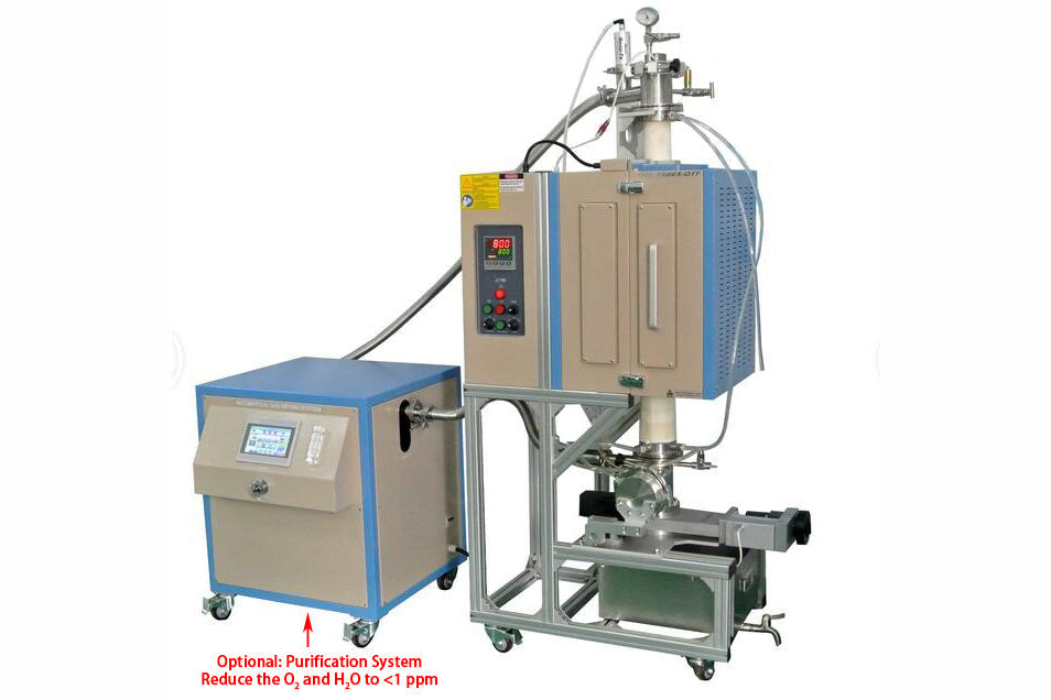 1500C Atmosphere Controlled Quenching Furnace with 80 mm OD Alumina Tube - OTF1500XVTQ