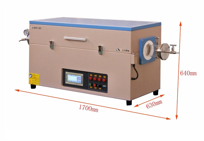 1200C 4-Zone Tube Furnace w/ Touch Screen Controller & Optional Quartz Tube & Flanges (OD 80 -130 mm) - OTF-1200X-IV