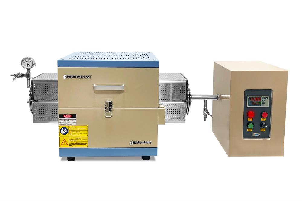 1200°C Max. 5" Split Vacuum Furnace w/ 12" heating zone & Separated Controller - OTF1200XS5