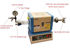 1200C Compact Split Tube Furnace (8" heating zone) w/ Vacuum Flanges & Optional Tube Size - OTF-1200X-S