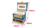 1200C Compact Split Tube Furnace (8" heating zone) w/ Vacuum Flanges & Optional Tube Size - OTF-1200X-S