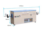 36" Three-Zone Split Tube Furnace w/ Optional Tube & Flange (3.14" / 5'' O.D, 1200C Max) -OTF1200XIII