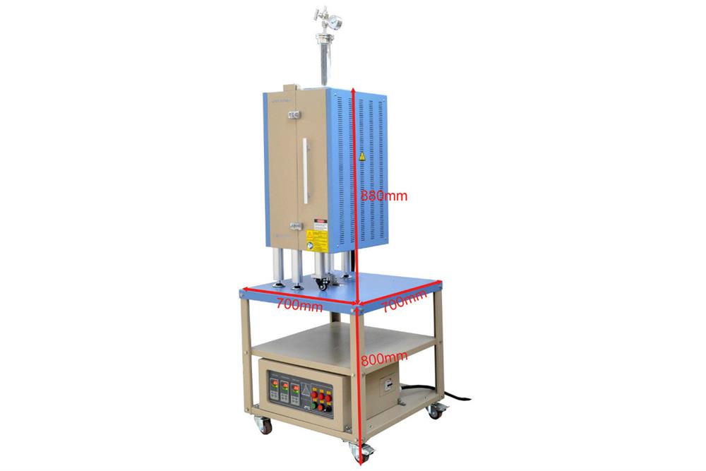 Three Zones 1200C Vertical Tube Furnace with 2" Quartz Tube & Vacuum Flanges - OTF-1200X-VT-III-50