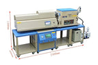 1200C Dual Zone Split Tube Furnace w/ Sample Feeding System upto 4 Crucibles For HPCVD - OTF-1200X-II-ZL