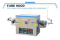 1100C Hydrogen Gas Tube Furnace with 60mm/80mm Quartz Tube with H2 Detector System - OTF1200XIIH2