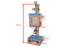 Compact Vertical Split 1" or 2" Quartz Tube Furnace with SS Vacuum Flanges - OTF1200XSVT