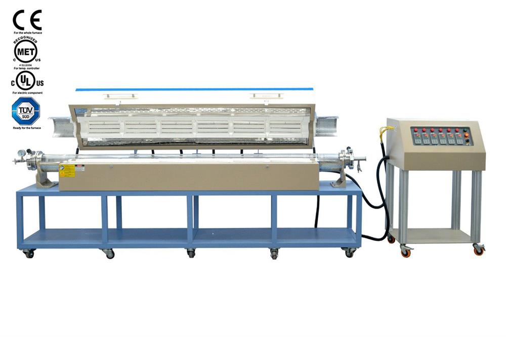 Six-Zone Split Tube Furnace (Optional 2-4" Quartz Tube x 2 Meter L, 1200C Max.) - OTF1200XVI