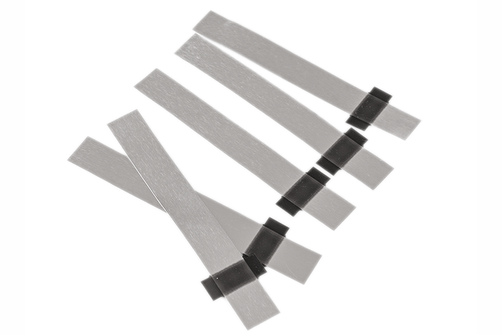 8mm Width Nickel Tab with Adhesive Polymer Tap as Negative Terminal for Pouch Cell, 50pcs/Box - PLiB-NTA8