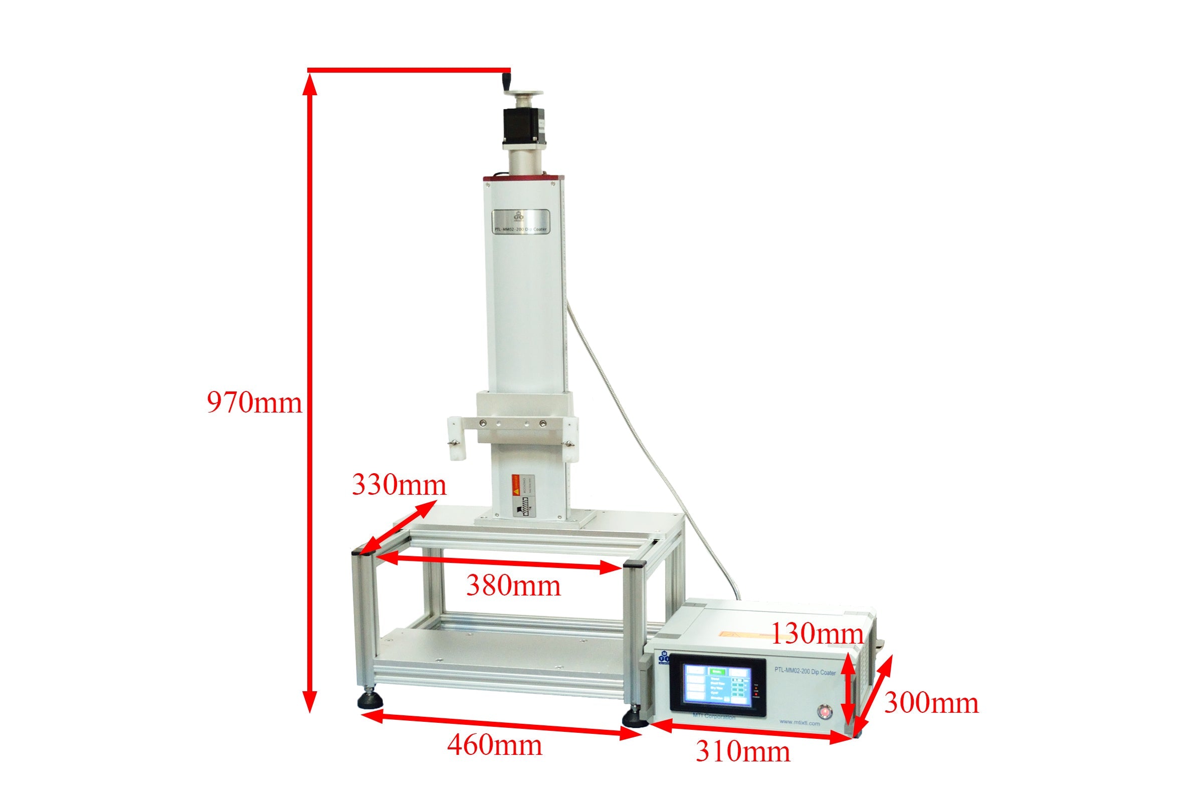 Programmable Precision Dip Coater (1-200 mm/min) for Substrate up to 10"x12" - PTL-200