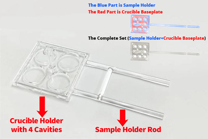 Quartz Sample Stage with 4 Cavities or 8 Cavities
