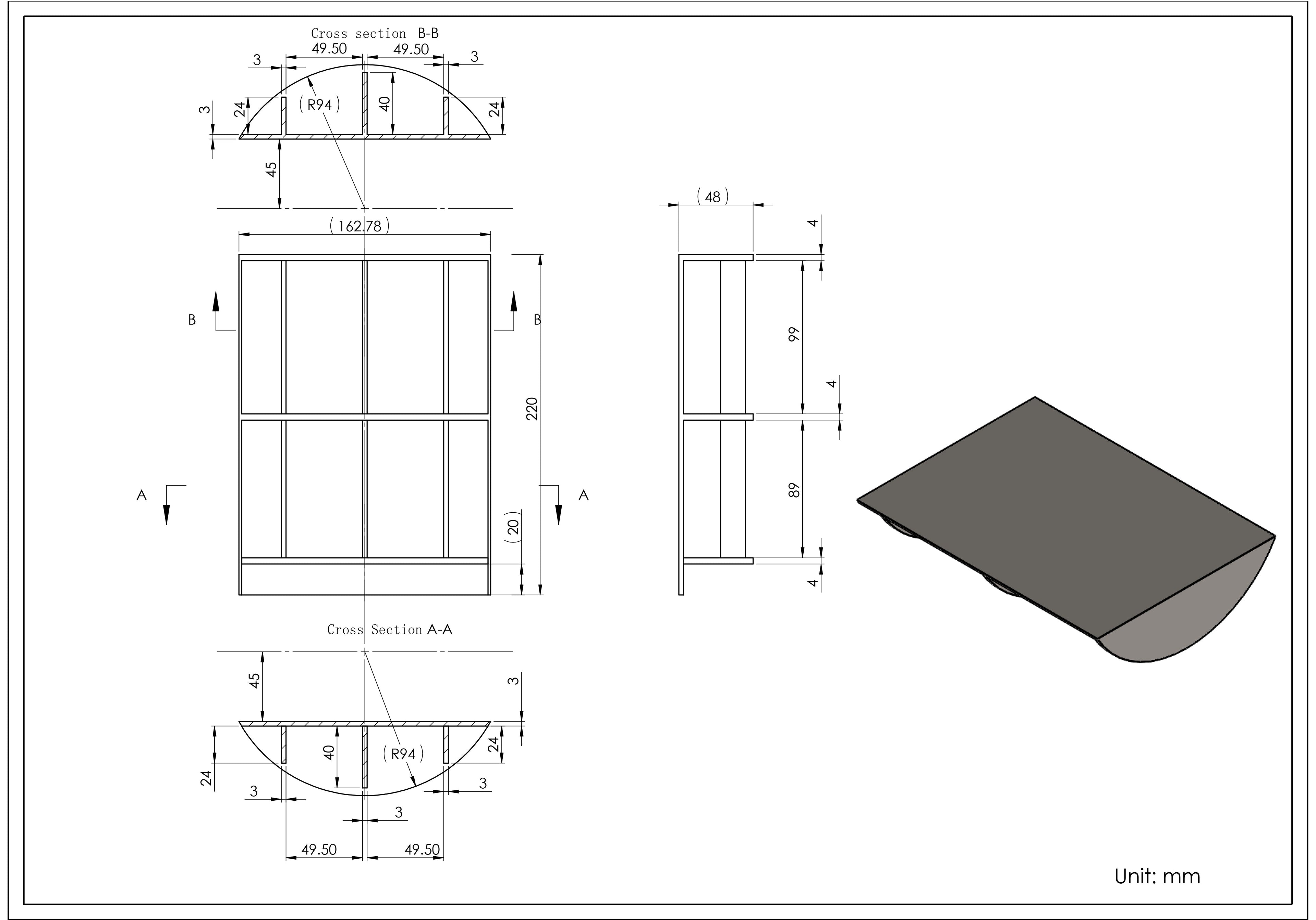 Quartz Platform (8.6'' L x 6.4'' W x 2'' H) for Placing Samples - QF-0806