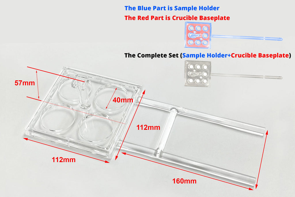 Quartz Sample Stage with 4 Cavities or 8 Cavities