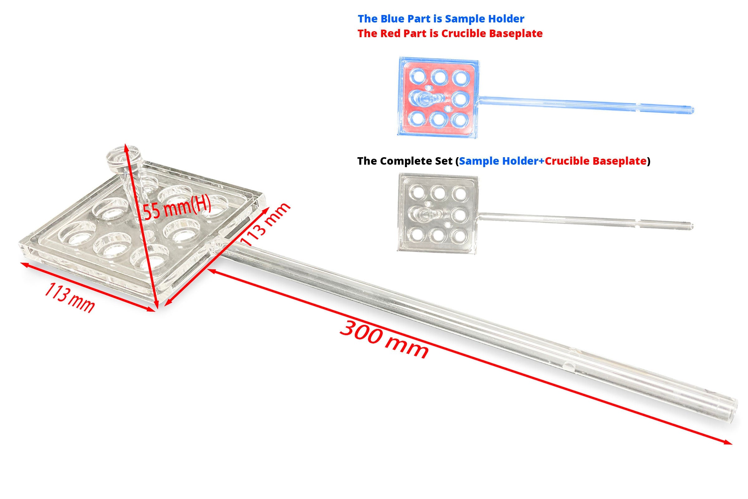 Quartz Sample Stage with 4 Cavities or 8 Cavities