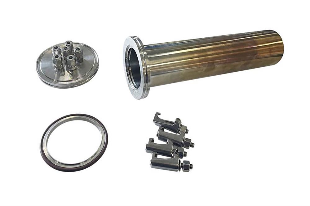 Ti Vessel (1100 ml) with 6 1/4" Feedthrough Ports for VBF-600Ti - RC-Ti1100FT6