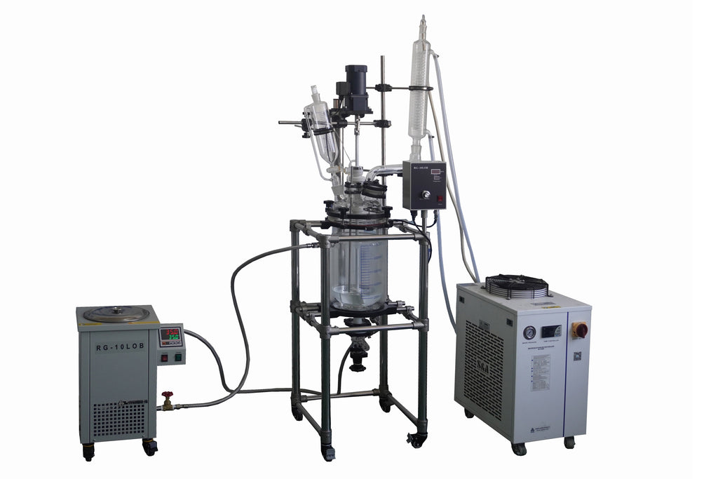 10L or 20L Glass Reactor with Optional PTFE Stirring Blade & 200oC Oil Bath - RG- LXX
