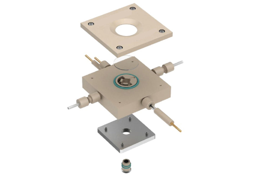Split Electrochemical Flow Cell with Three-Electrode Configuration for In-situ Raman Research - SEFC-TEC-Raman